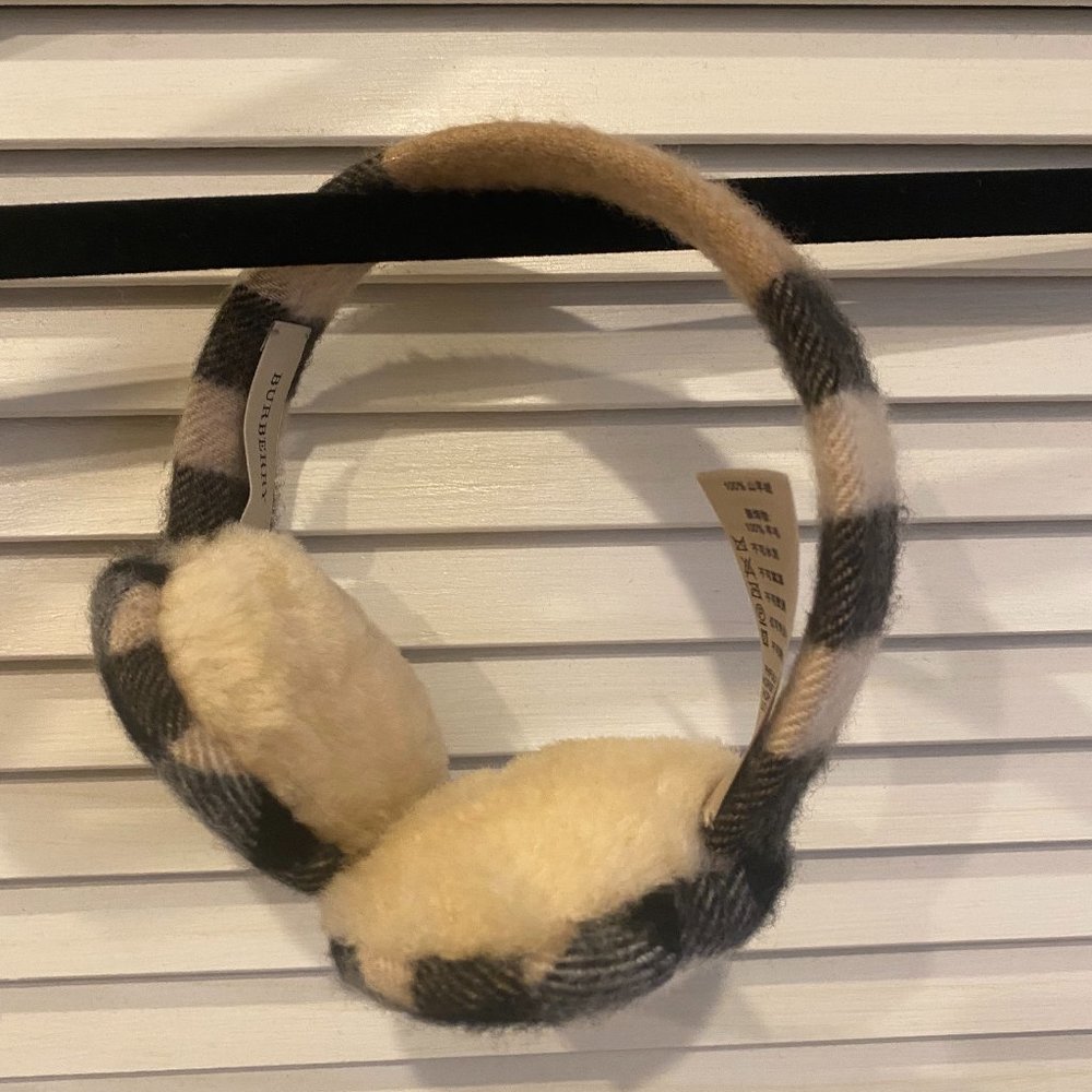 Cashmere Burberry Check Earmuffs